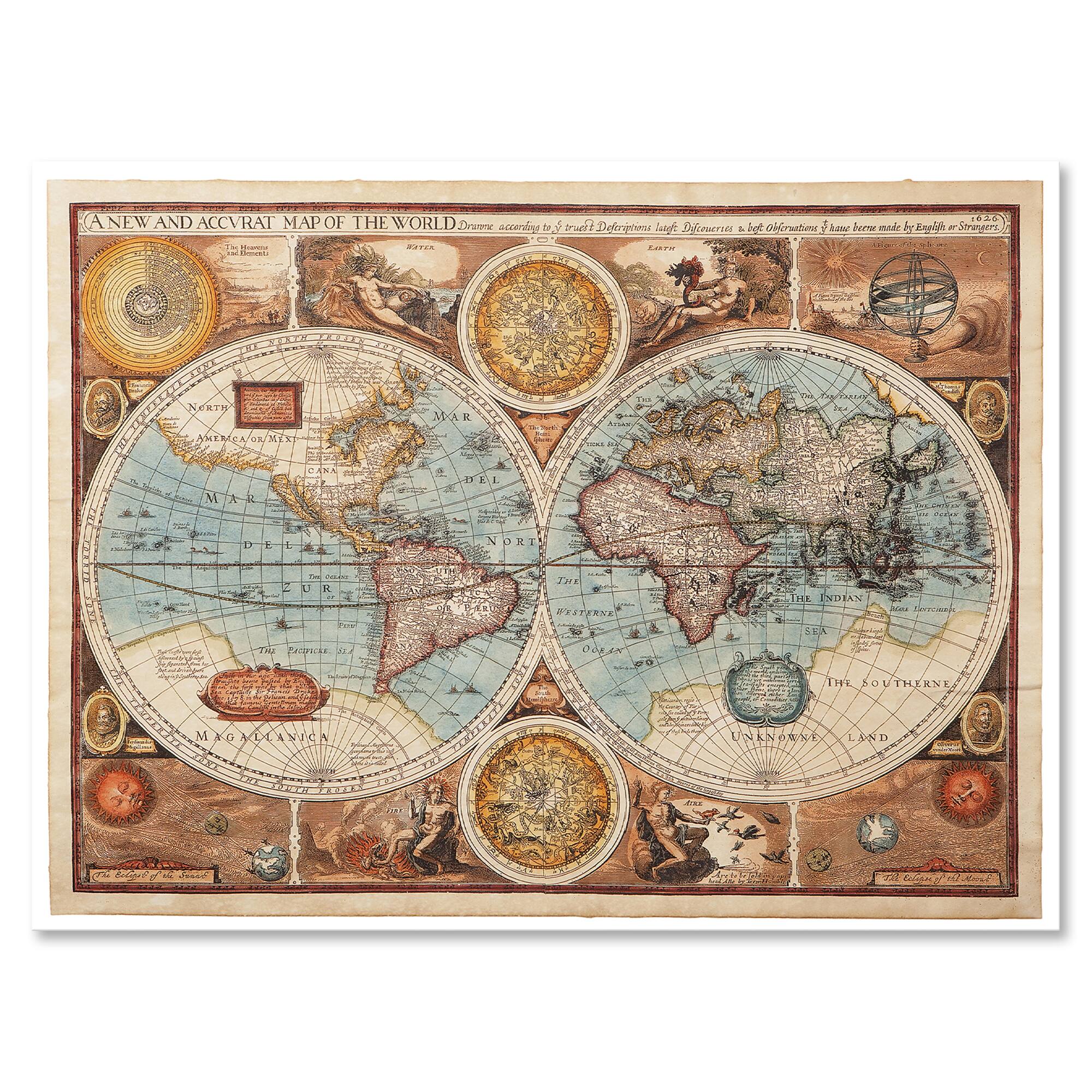 Designart - Ancient Map of The World VIII